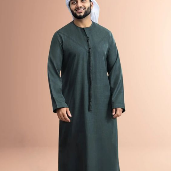 Sovereign Emerald Wool-Blend Winter Kandura